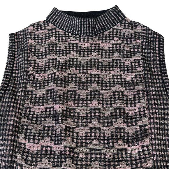 M Missoni Lurex Greek Open Knit Top Peplum Sleeveless Small - Picture 4 of 9
